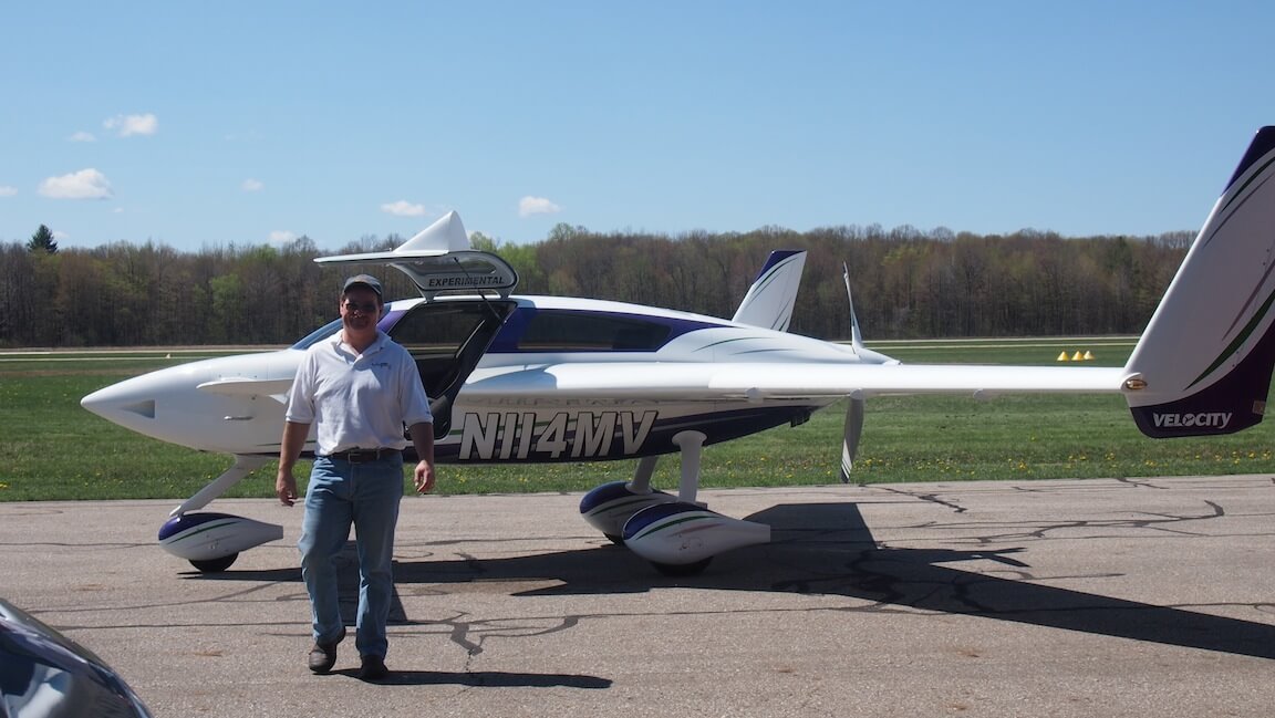 Andy with his airplane