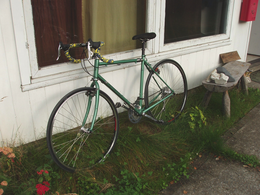 Steve C's light green Campy equipped bike